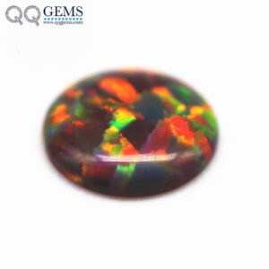 Hot Selling 2mm-12mm 92 Multicolored Synthetic Opal Round Cabochon Cut OP#34 Fire Opal Loose Gemstones Round Opal Cabochon Gems
