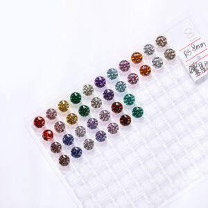 Round-shaped Fancy Star Cut Craft White and Multicolour Wuzhou Cubic Zirconia Round Gemstone Loose Stone DIY Wholesale