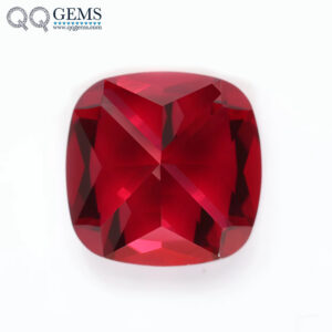 Manufacturers Synthetic Corundum Gemstones Cushion Cut 4*4mm-8*8 mm 8# Dark Red Loose Corundum Stone Ruby for Jewelry Making