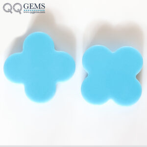 Popular Sale Synthetic Turquoise Four Leaf Clover6*6*2mm-14*14*2mm Blue Synthetic Turquoise Stone