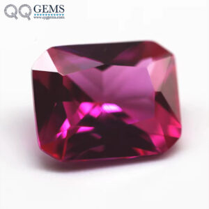 Princess Cut Octagon Cut 3# Ruby Corundum Loose Gemstones Octagon Shape Synthetic Ruby 3# Corundum Rose Sapphire Gemstones