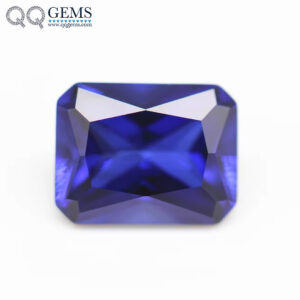 Princess Cut Octagon Cut 34# Blue Sapphire Corundum Loose Gemstones Octagon Shape Synthetic Corundum Blue 34# Sapphire Gemstones