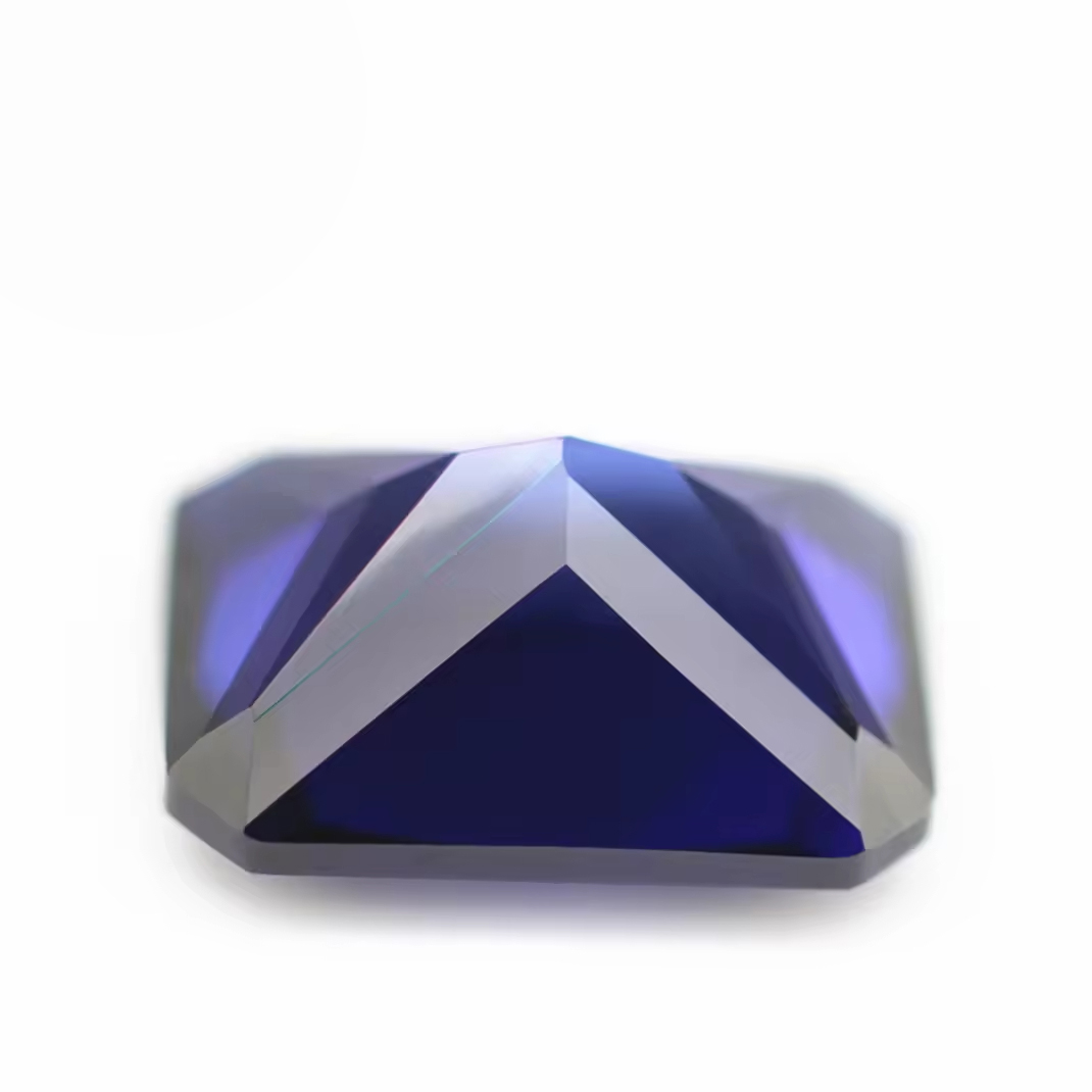 Princess Cut Octagon Cut 34# Blue Sapphire Corundum Loose Gemstones Octagon Shape Synthetic Corundum Blue 34# Sapphire Gemstones - Image 4