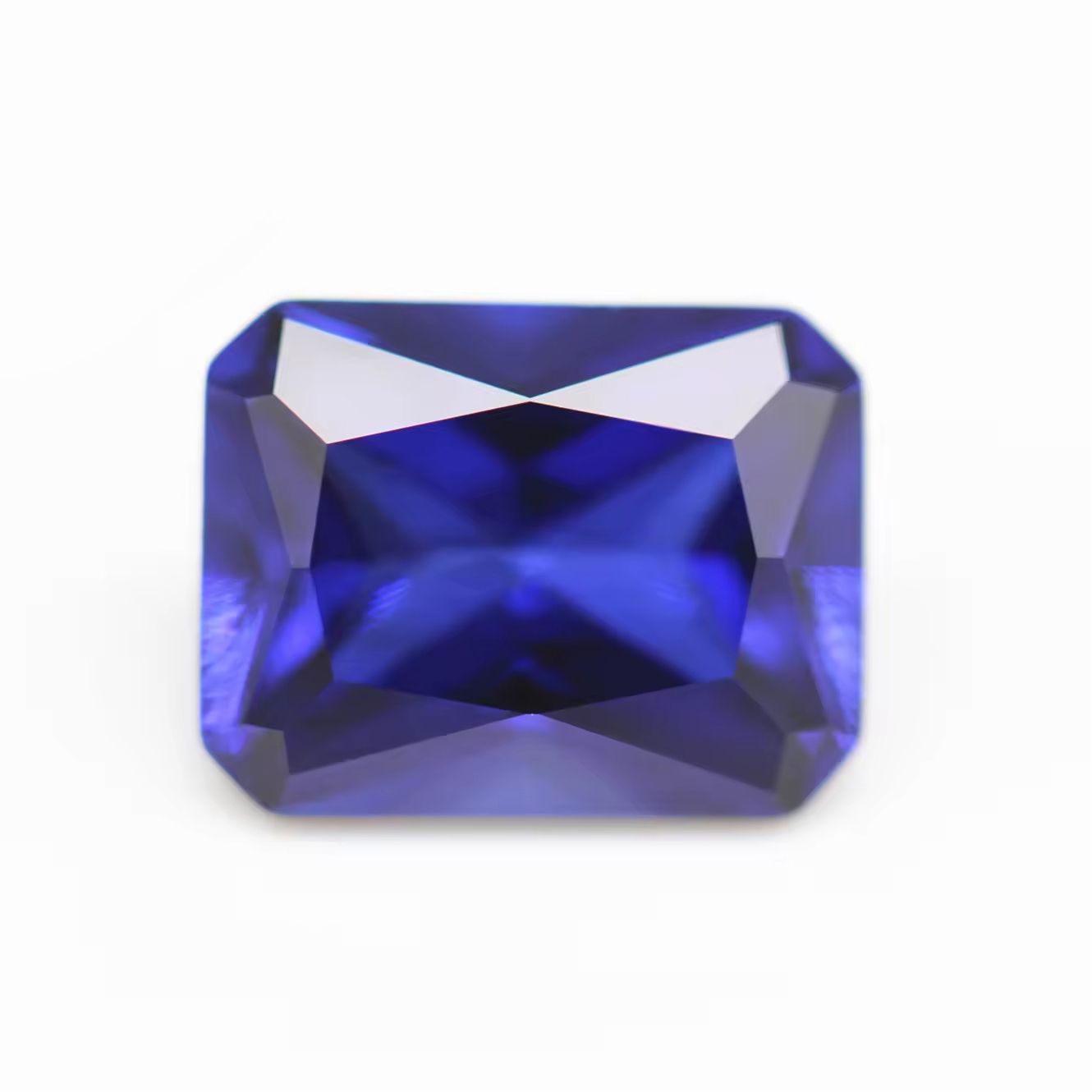 Princess Cut Octagon Cut 34# Blue Sapphire Corundum Loose Gemstones Octagon Shape Synthetic Corundum Blue 34# Sapphire Gemstones - Image 5