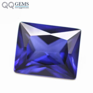 Princess Cut baguette Cut 34# Blue Sapphire Corundum Loose Gemstone baguette Shape Synthetic Blue Corundum 34# Sapphire Gemstone