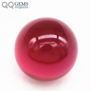 Round Beads 5# Ruby Corundum Loose Gemstones Round Balls Sphere Shape Synthetic 5# Corundum Ruby Gemstones for Bracelet Jewelry