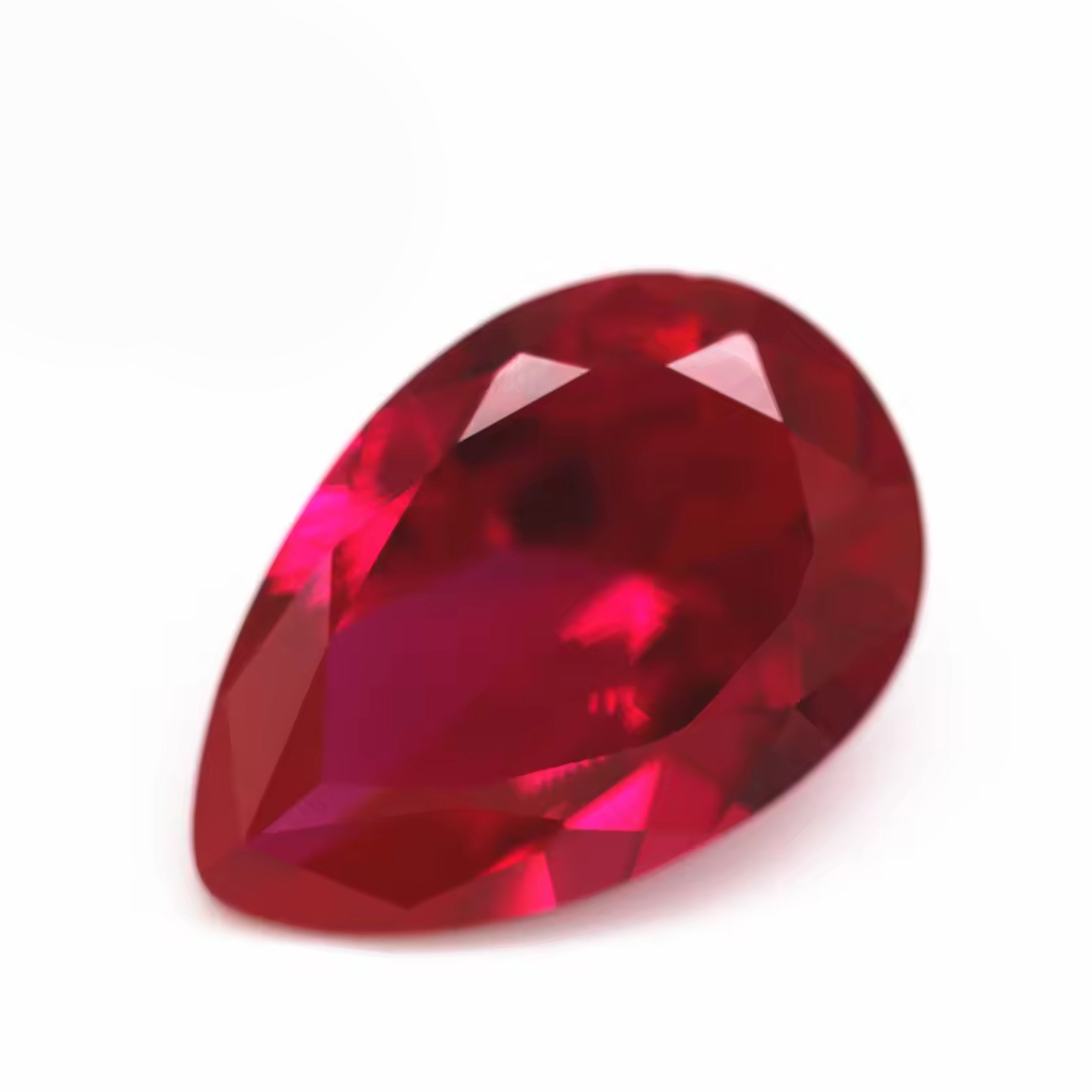 Round Oval Pear Heart Cushion Octagon Cut 5# Ruby Corundum Loose Gemstone Fancy Cut Synthetic 5# Red Corundum Ruby Sapphire Gems - Image 2