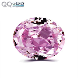 Top Quality 7A Grade Oval Crushed Ice Cut USA Light pink High Carbon Diamond Loose Gemstones Synthetic Cz Zirconia Diamond Gems