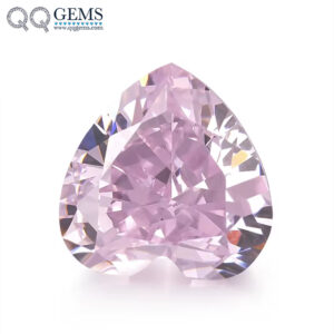 USA Imported Top Quality 7A Grade Heart Crushed Ice Cut Light pink High Carbon Diamond Loose Gemstones Synthetic CZ Zirconia