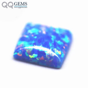 Wholesale 3*3-10*10mm Multicolored Synthetic Opal square Cabochon Opal OP#74 Blue Fire Loose Gemstones square Opal Cabochon Gems