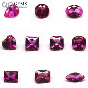 3# Ruby Corundum Loose Gemstones Fancy Shape Synthetic 3# Rose Red Corundum Ruby Stone