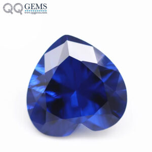 3*3 to 12*12mm Diamond Cut Heart Cut 113# Blue Spinel Loose Gemstones Heart Shape Synthetic Blue Spinel 113# Sapphire Gemstones