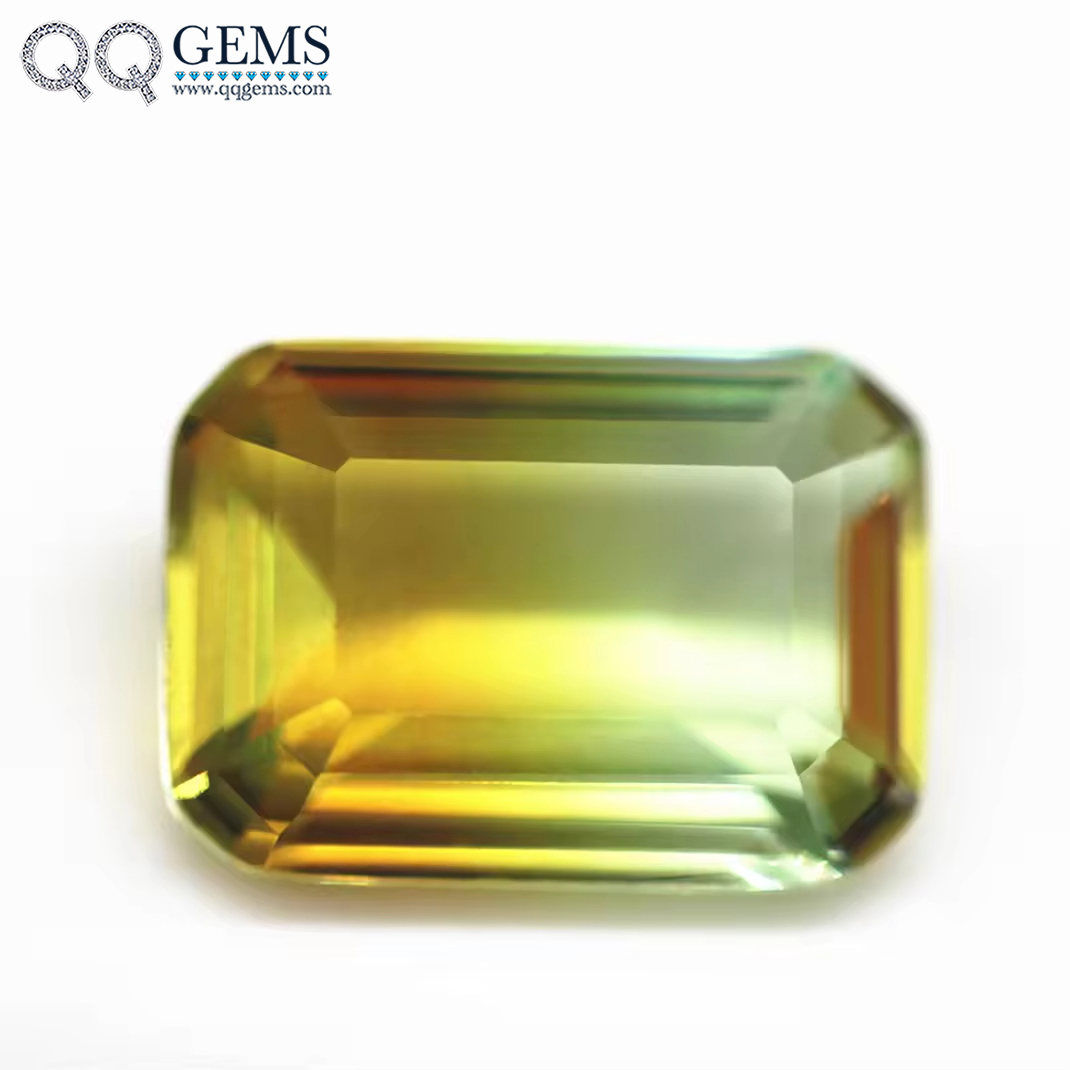 4*6mm-13* 18mm Octagon Step Cut Shape Synthetic Tourmaline Loose Gemstones Rectangle Emerald Cut Crystal Glass Tourmaline Gems