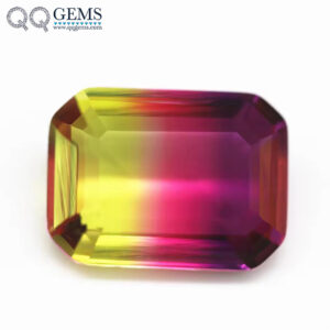 4*6mm-13*18mm Octagon Step Cut Shape Synthetic Tourmaline Loose Gemstones Rectangle Emerald Cut Crystal Glass Tourmaline Gems