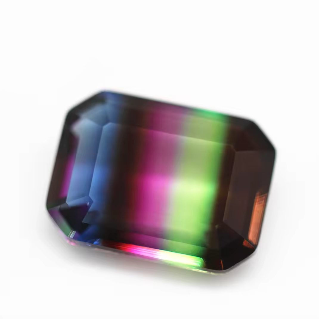 4*6mm-13*18 mm Octagon Step Cut Shape Synthetic Tourmaline Loose Gemstones Rectangle Emerald Cut Crystal Glass Tourmaline Gems - Image 4