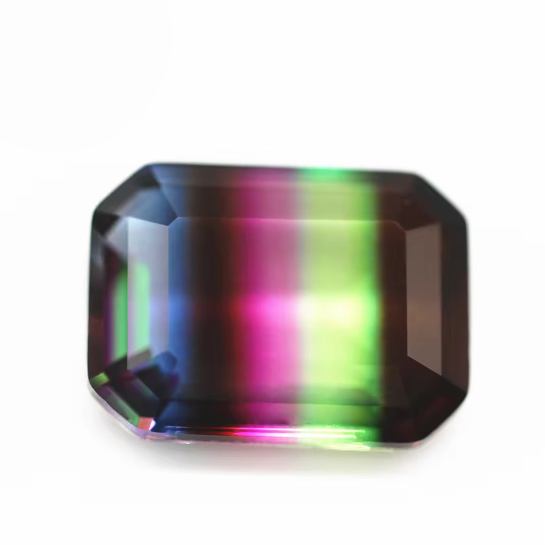 4*6mm-13*18 mm Octagon Step Cut Shape Synthetic Tourmaline Loose Gemstones Rectangle Emerald Cut Crystal Glass Tourmaline Gems - Image 5