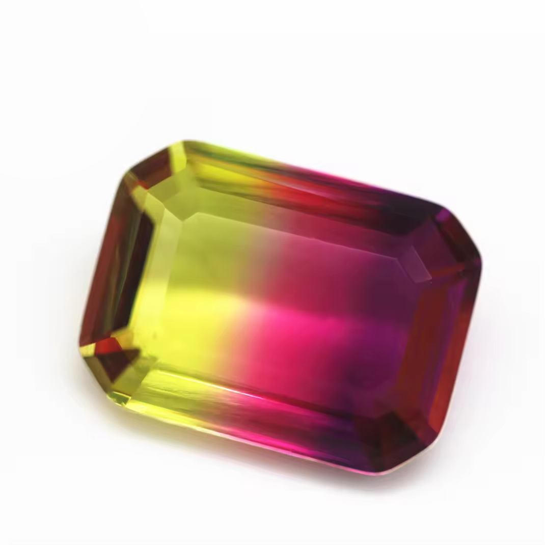 4*6mm-13*18mm Octagon Step Cut Shape Synthetic Tourmaline Loose Gemstones Rectangle Emerald Cut Crystal Glass Tourmaline Gems - Image 5