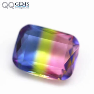 4*6mm-13*18mm Octagon Step Cut Shape Synthetic Tourmaline Loose Gemstones Rectangle Emerald Cut Crystal Glass Tourmaline Gems