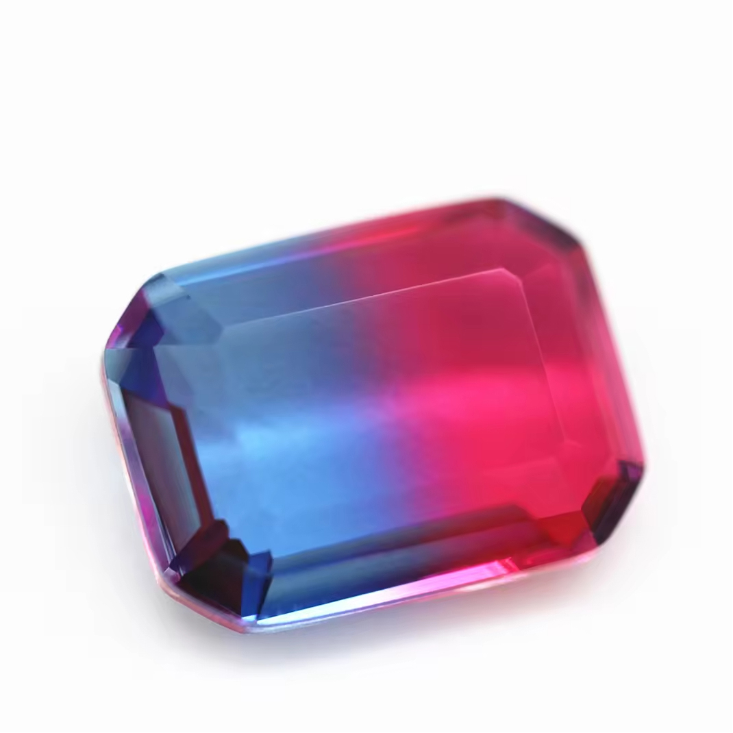 4*6mm-13*18mm Octagon Step Cut Shape Synthetic Tourmaline Loose Gemstones Rectangle Emerald Cut Crystal Glass Tourmaline Gems - Image 4