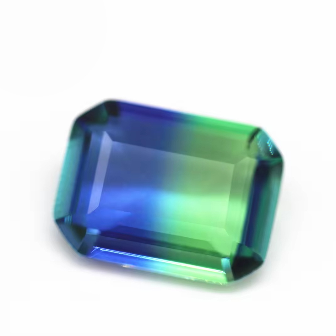 4*6mm-13*18mm Octagon Step Cut Shape Synthetic Tourmaline Loose Gemstones Rectangle Emerald Cut Crystal Glass Tourmaline Gems - Image 2