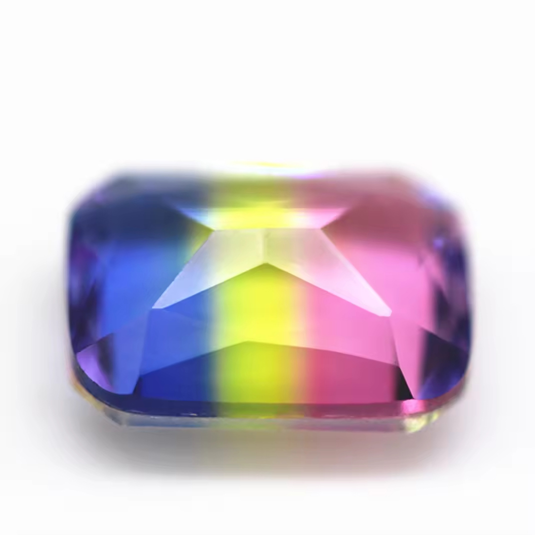4*6mm-13*18mm Octagon Step Cut Shape Synthetic Tourmaline Loose Gemstones Rectangle Emerald Cut Crystal Glass Tourmaline Gems - Image 2