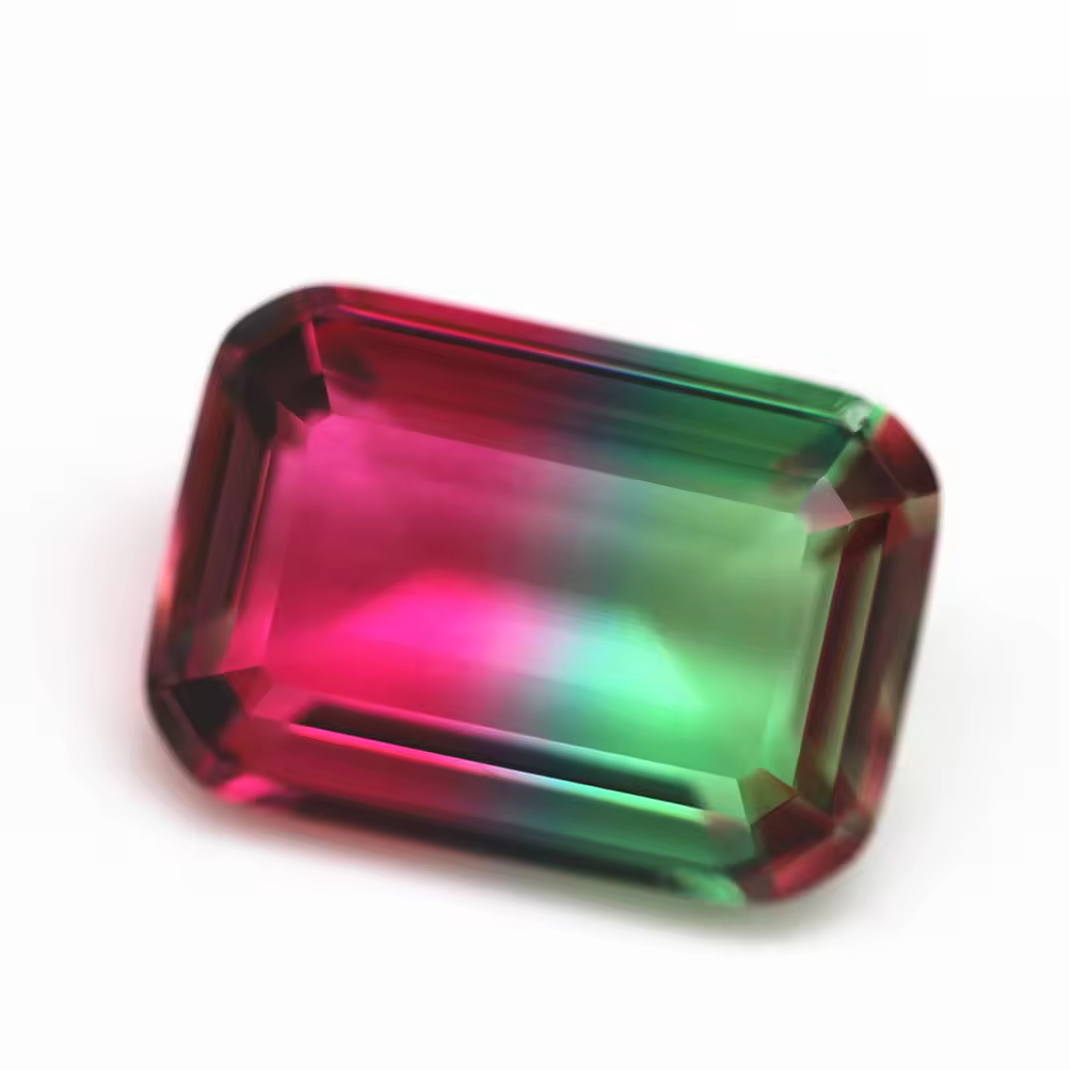 4*6mm-13*18mm Octagon Step Cut Shape Synthetic Tourmaline Loose Gemstones Rectangle Emerald Cut Crystal Glass Tourmaline Gems - Image 2