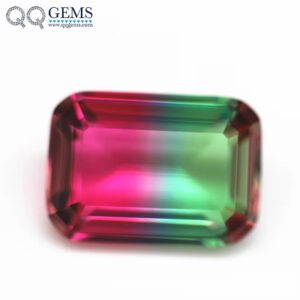 4*6mm-13*18mm Octagon Step Cut Shape Synthetic Tourmaline Loose Gemstones Rectangle Emerald Cut Crystal Glass Tourmaline Gems