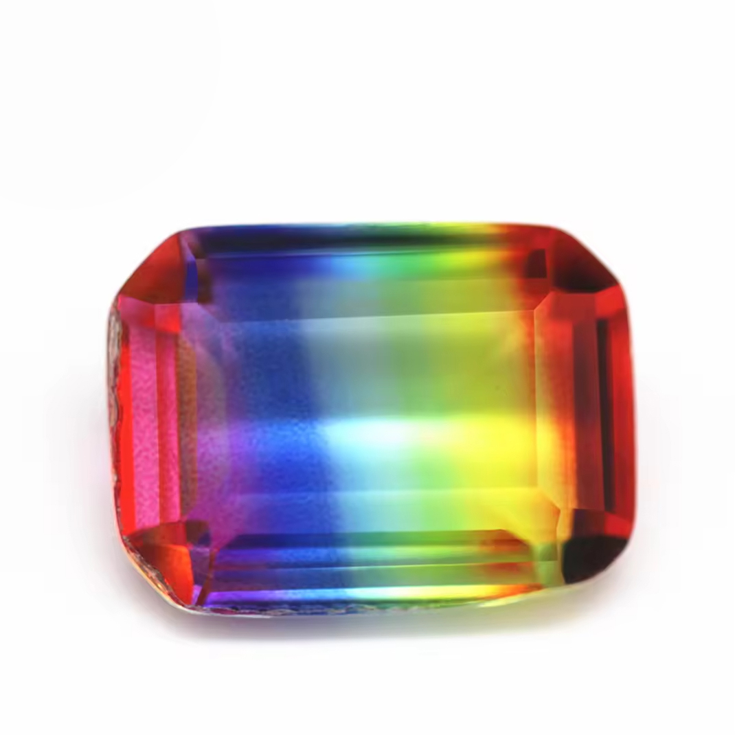 4*6mm-13*18mm Octagon Step Cut Shape Synthetic Tourmaline Loose Gemstones Rectangle Emerald Cut Crystal Glass Tourmaline Gems - Image 2