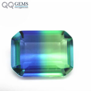 4*6mm-13*18mm Octagon Step Cut Shape Synthetic Tourmaline Loose Gemstones Rectangle Emerald Cut Crystal Glass Tourmaline Gems