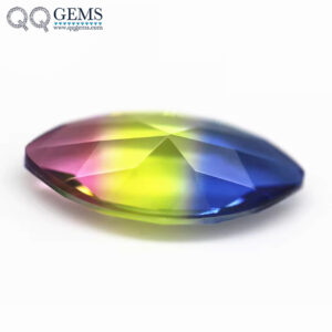 5*10mm-10*20mm Marquise Faceted Cut Shape Synthetic Tourmaline Loose Gemstones Mixed Multicolor Joint Technology Crystal Glass