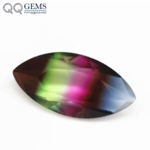 5*10mm-10*20mm Marquise Faceted Cut Shape Synthetic Tourmaline Loose Gemstones Mixed Multicolor Joint Technology Crystal Glass