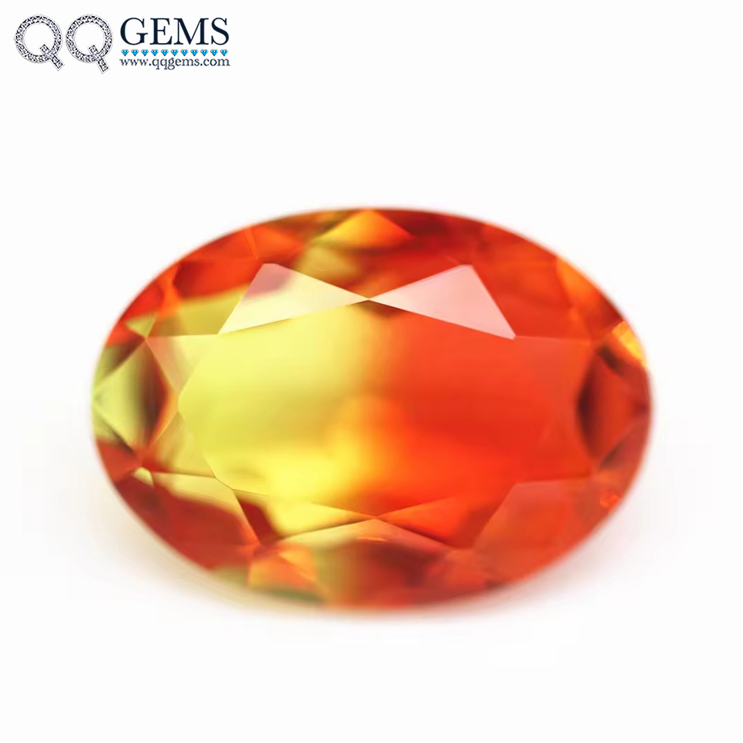 5*7mm-13* 18mm Oval Faceted Cut Shape Synthetic Tourmaline Loose Gemstones Mixed Multicolor Joint Technology Crystal Glass Gems