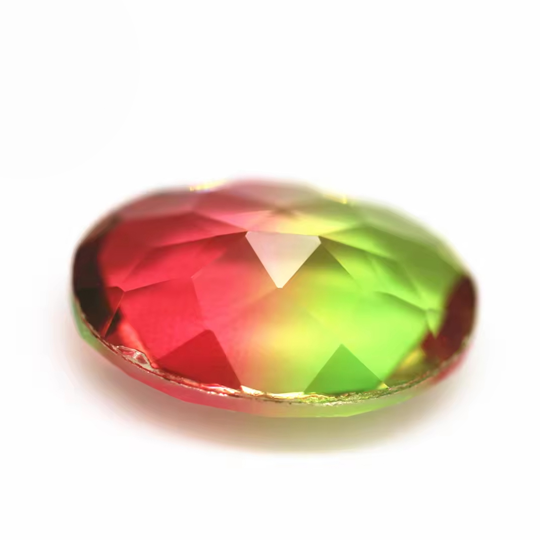 5*7mm-13*18mm Oval Faceted Cut Shape Synthetic Tourmaline Loose Gemstones Interphase Multicolor Joint Process Crystal Glass Gems - Image 3