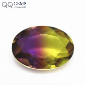 5*7mm-13*18mm Oval Faceted Cut Shape Synthetic Tourmaline Loose Gemstones Mixed Multicolor Splice Process Crystal Glass Gems