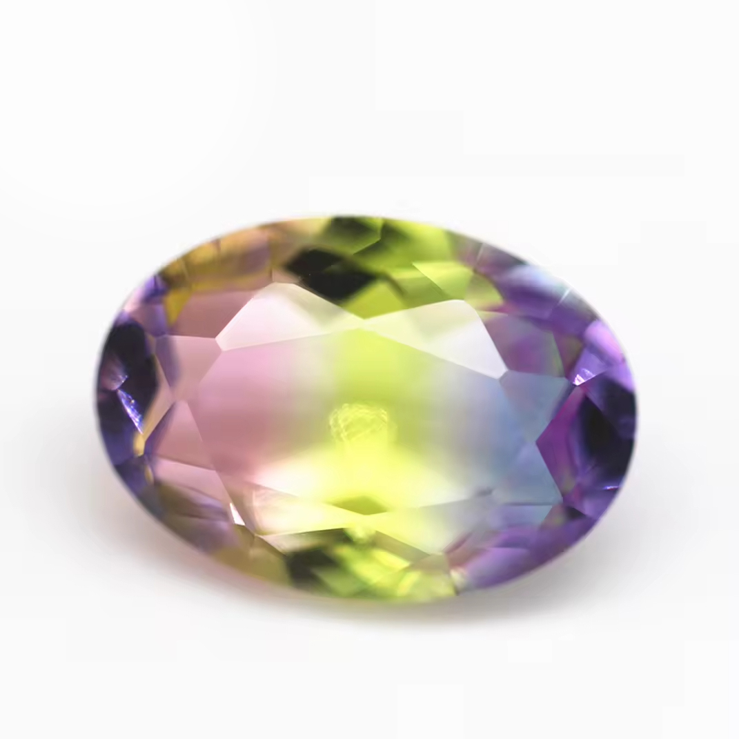 5*7mm-13*18mm Oval Faceted Cut Shape Synthetic Tourmaline Loose Gemstones Mixed Multicolor Joint Technology Crystal Glass Gems - Image 2