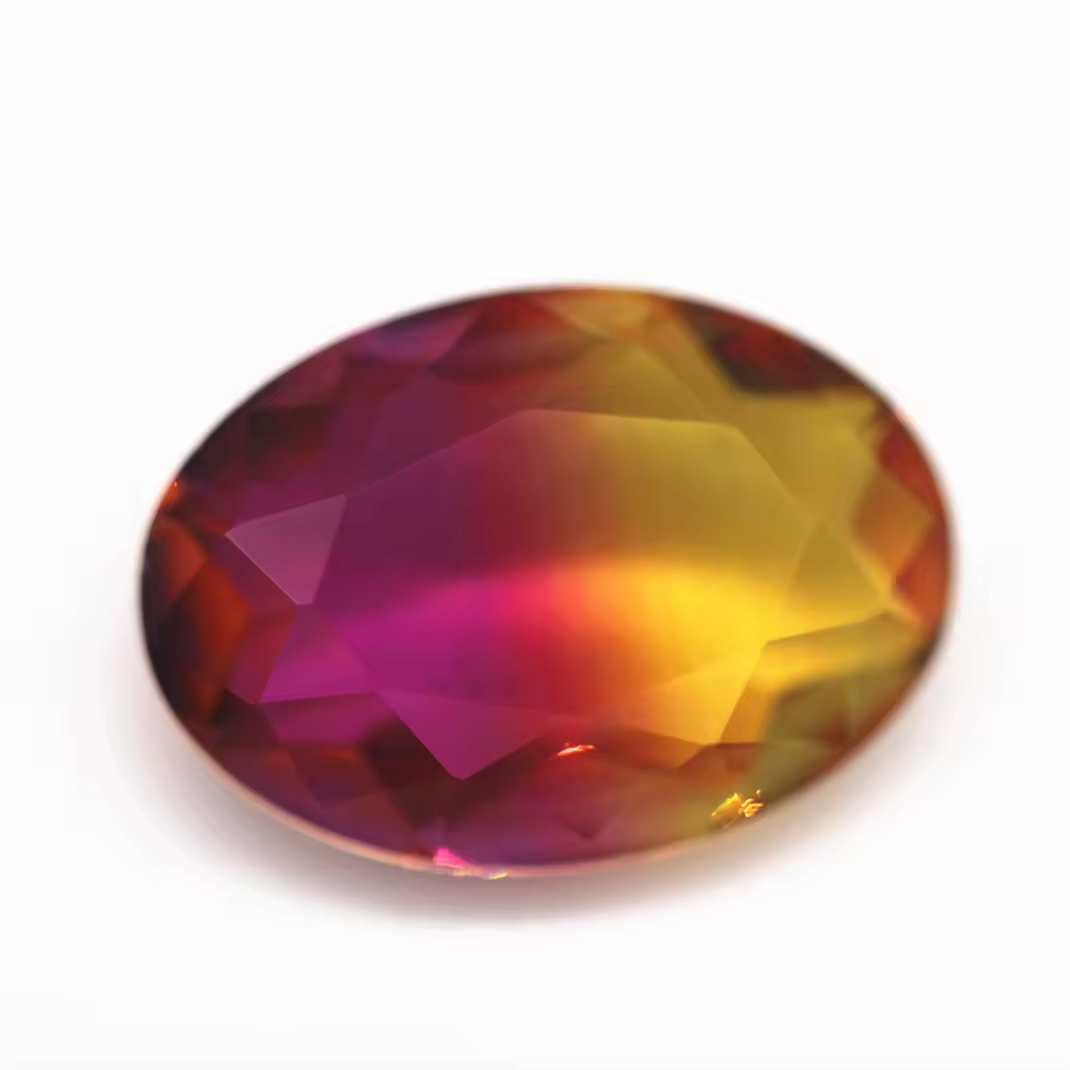 5*7mm-13*18mm Oval Faceted Cut Shape Synthetic Tourmaline Loose Gemstones Mixed Multicolor Splice Process Crystal Glass Gems - Image 5