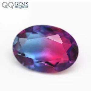 5*7mm-13*18mm Oval Faceted Cut Shape Synthetic Tourmaline Loose Gemstones Mixed Multicolor Joint Process Crystal Glass Gems
