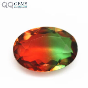 5*7mm-13*18mm Oval Faceted Cut Shape Synthetic Tourmaline Loose Gemstones Mixed Multicolor Splice Process Crystal Glass Gems