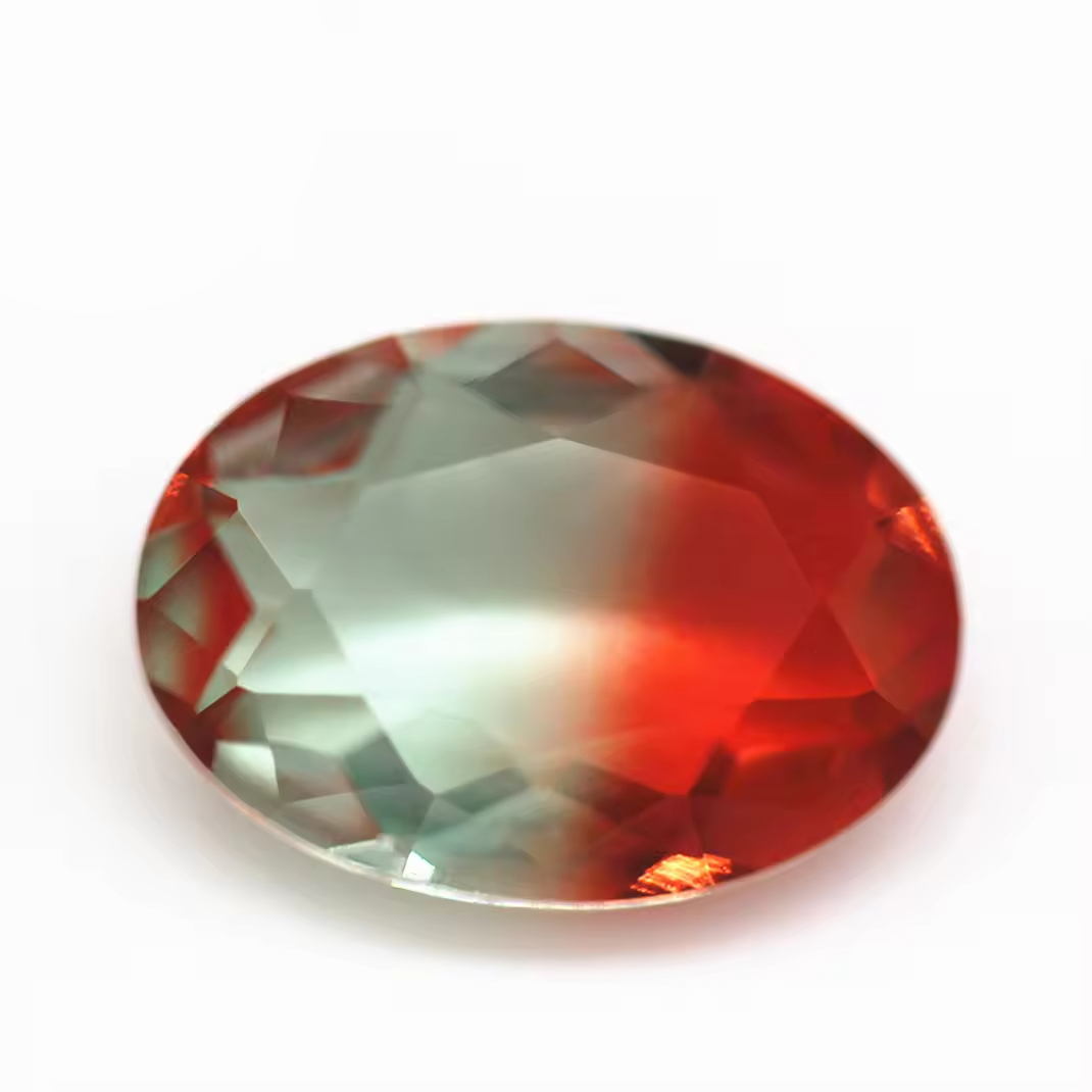 5*7mm-13*18mm Oval Faceted Cut Shape Synthetic Tourmaline Loose Gemstones Mixed Multicolor Splice Process Crystal Glass Gems - Image 3