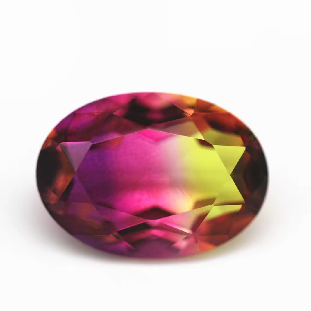 5*7mm-13*18mm Oval Faceted Cut Shape Synthetic Tourmaline Loose Gemstones Mixed Multicolor Joint Process Crystal Glass Gems - Image 2
