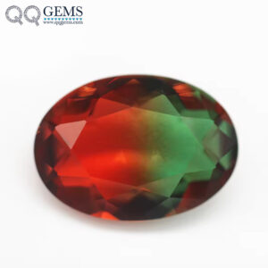 5*7mm-13*18mm Oval Faceted Cut Shape Synthetic Tourmaline Loose Gemstones Mixed Multicolor Joint Technology Crystal Glass Gems