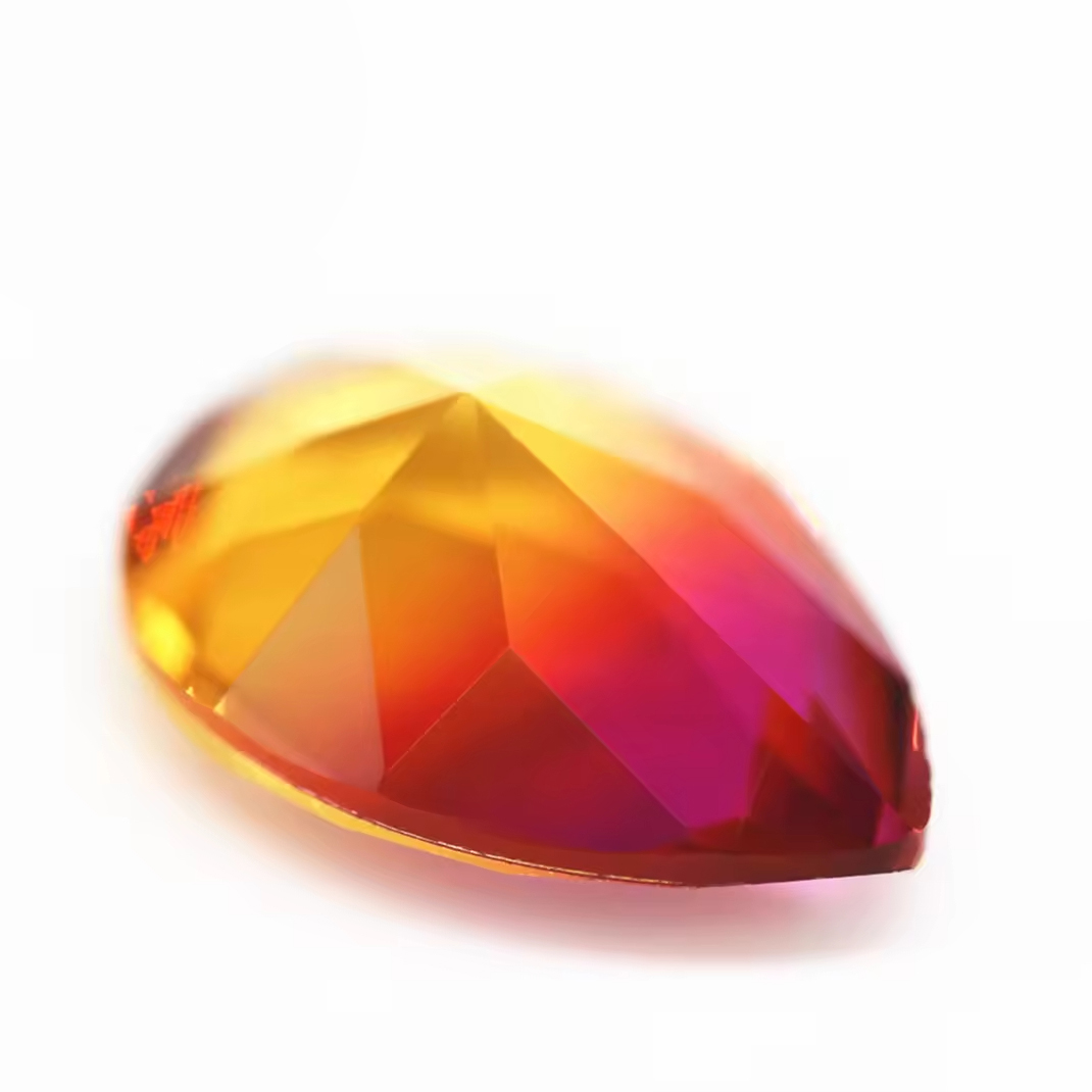 5*7mm-13*18mm Pear Faceted Cut Shape Synthetic Tourmaline Loose Gems Mixed Multicolor Splice Process Crystal Glass Gems - Image 4