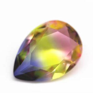 5*7mm-13*18mm Pear Faceted Cut Shape Synthetic Tourmaline Loose Gems Mixed Multicolor Splice Process Crystal Glass Gems