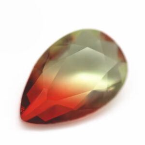 5*7mm-13*18mm Pear Faceted Cut Shape Synthetic Tourmaline Loose Gems Interphase Multicolor Splice Technology Crystal Glass Gems