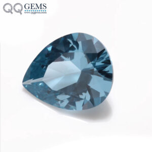 5A Grade Faceted Cut Pear Cut 106# Light Aquamarine Blue Spinel Loose Gemstone Pear Shape Synthetic Spinel 106# Blue Spinel Gems