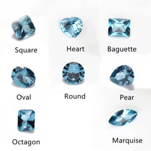 Round Cut/oval/pear/heart Cut 106# Light Aquamarine Blue Spinel Loose Gemstone Synthetic Spinel 106# Spinel Aquamarine Gemstones