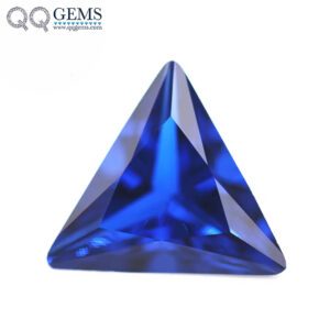 5A Grade Quality Faceted Cut Triangle Cut 113# Blue Spinel Loose Stones Triangle Shape Synthetic Sapphire 113# Spinel Gemstones