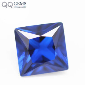 5A Grade square Princess Cut 113# Blue Spinel Loose Gemstones square Shape Synthetic Spinel Sapphire Blue 113# Spinel Gemstones