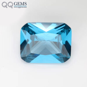 5A Quality Emerald Cut 108# Light Aquamarine Blue Spinel Loose Gemstones Octagon Step Cut Synthetic 108# Aquamarine Spinel Stone