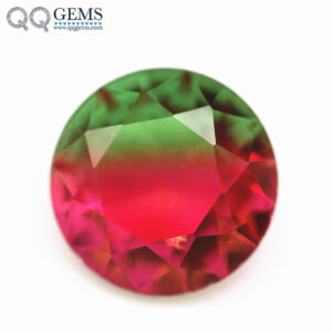 6.0mm -16mm Round Brilliant Cut Shape Synthetic Tourmaline Loose Gems Interphase Mixed Color Joint Process Crystal Glass Gems